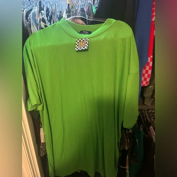 Lex Ribbed Playsuit in Matcha Green - Picture 1 of 1